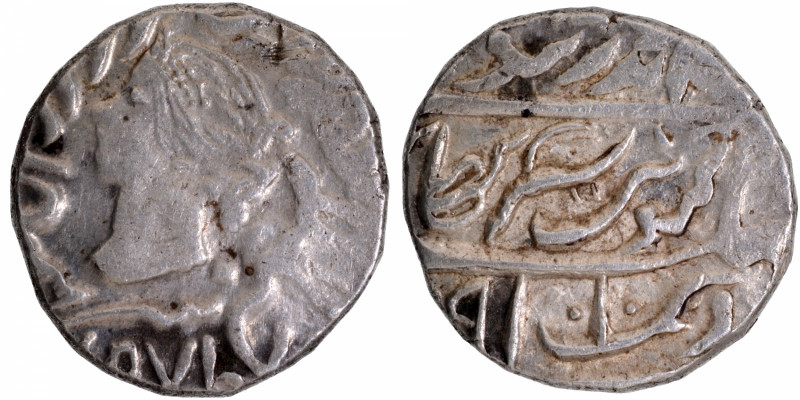 Bharatpur, Jaswant Singh, Dig Braj Indrapur Mint, Silver Rupee, VS 1910/1858, Wi...