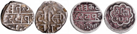 Set of 4 Silver Coins of Udaipur Mint of Mewar.