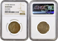 Cupro Nickel Eight Annas Coin of King George V of Bombay Mint of 1919.
