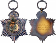 Silver Khan Bahadur Medal of King George V of British India.
