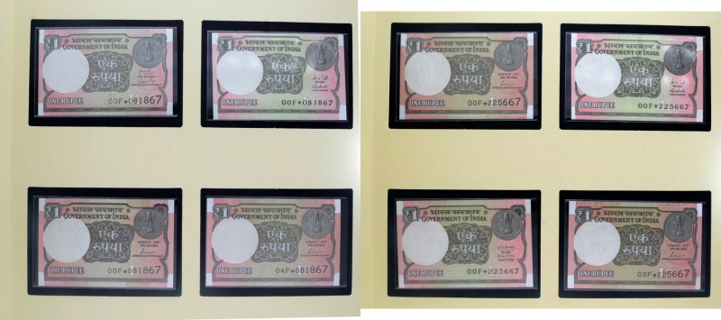 One Rupee, Star/Replacement Series, 2015-2019, 229 Banknotes, A Personalized Lim...