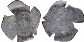 Brockage Error Aluminum Five Paise Coin of  Calcutta Mint of 1991 of Republic India.