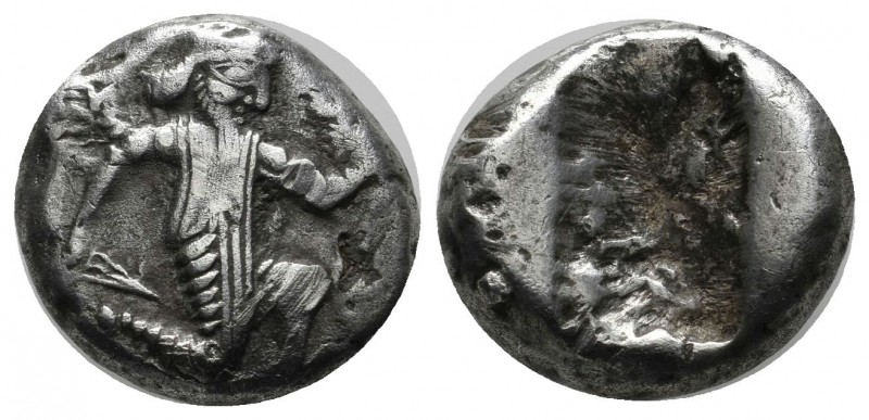 Achaemenid Kingdom. Circa 455-420 BC. AR Siglos (16mm, 5.61g). Persian king or h...