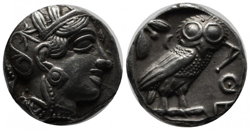 Attica, Athens. Circa 454-404 BC. AR Tetradrachm (23mm, 17.09g). Helmeted head o...