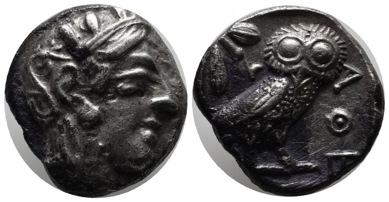 Attica, Athens. Circa 454-404 BC. AR Tetradrachm (24mm, 17.09g). Helmeted head o...