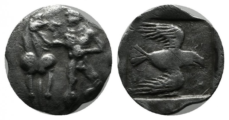 Ionia, Magnesia ad Maeandrum. Themistokles(?). Circa 465-459 BC. AR Obol (12mm, ...