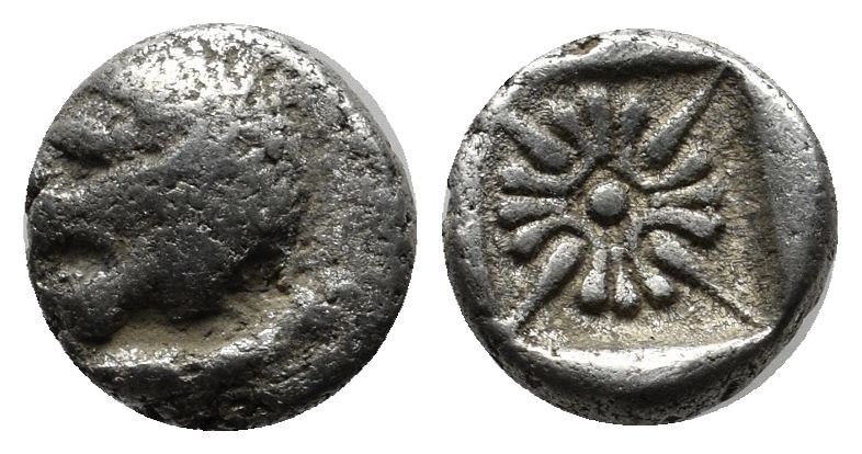 Ionia, Miletos. Late 6th-early 5th century BC. AR Obol – Hemihekte (9mm, 0.98g)....