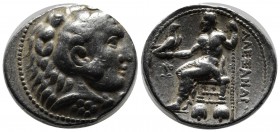 Kings of Macedon. Alexander III ‘the Great’. 336-323 BC. AR Tetradrachm (25mm, 17.06 g). Ake mint. Head of Herakles right, wearing lion's skin headdre...