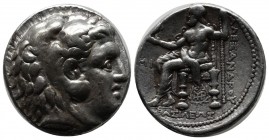 Kings of Macedon. Alexander III 'The Great'. 336-323 BC. AR Tetradrachm (26mm, 17.17g). Babylon mint, 311-305 BC. Struck by Seleukos I Nikator. Head o...