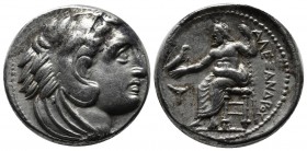 Kings of Macedon. Alexander III. 336-323 BC. AR Tetradrachm (25mm, 17.10g). 'Amphipolis' mint. Struck circa 336-323 BC. Head of Herakles right, wearin...