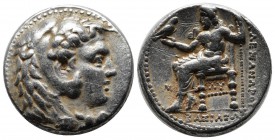 Kings of Macedon. Alexander III. 336-323 BC. AR Tetradrachm (25mm, 17.20 gm). 'Babylon' mint. Struck circa 323-317 BC. Head of Herakles right, wearing...