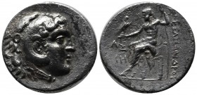 Kings of Macedon. Circa 212/11-184/3 BC. AR Tetradrachm (30mm, 15.81g). Aspendos mint. In the name and types of Alexander III of Macedon. Dated CY 18 ...