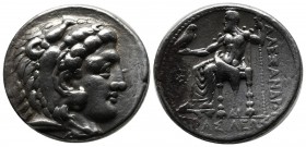 Kings of Macedon. Philip III Arrhidaios. 323-317 BC. AR Tetradrachm (26mm, 17.14g). In the name of Alexander III. Uncertain mint in Cilicia. Struck un...