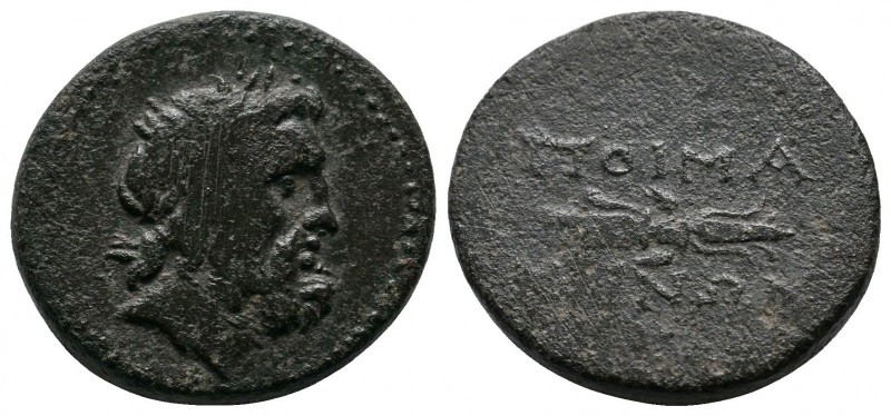 Mysia, Poimanenon. (1st century BC). AE (21mm-7,80g). Laureate head of Zeus righ...