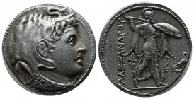 Ptolemaic Kings of Egypt. Ptolemy I Soter. As satrap, 323-305 BC. AR Tetradrachm (27mm, 15.45g). Ptolemaic standard. In the name of Alexander III of M...