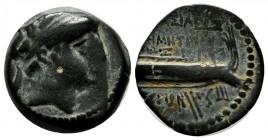 Seleukid Kingdom. Demetrios II Nikator. First reign, 146-138 BC. AE (18mm, 5.33g). Tyre mint. Dated SE 169 (144/3 BC). Diademed head of Demetrios II r...