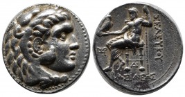 Seleukid Kingdom. Seleukos I Nikator 312-281 BC. Tetradrachm AR (27mm, 17.16g). Seleukeia on Tigris. In the name and types of Alexander III of Macedon...
