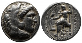 Seleukid Kingdom. Seleukos I Nikator 321-315 BC. Babylon (II) mint. In the name of Philip III of Macedon. Tetradrachm AR (28mm, 17.02g). Head of Herak...