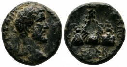 Cappadocia, Caesarea. Antoninus Pius, 138-161 AD. AE (20mm-9,77g). Dated RY 9 (AD 145/6). ΑΥΤΟΚ ΑΝΤΩΝΕΙΝΟC CΕΒΑCΤΟC. Laureate head right. / ΚΑΙCΑΡΕΩΝ ...