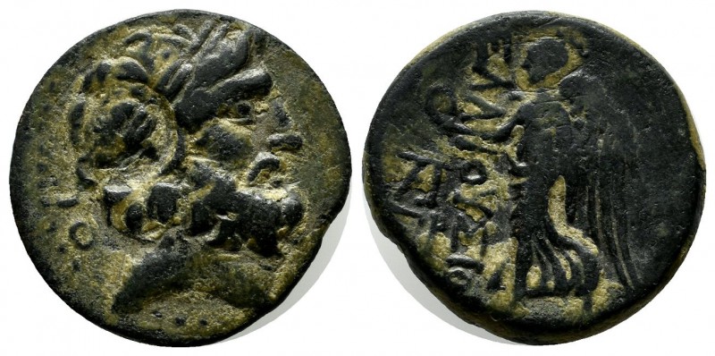 Cilicia, Elaiussa-Sebaste. AE (21mm, 6.18g). c.120-80 BC. Laureate head of Zeus ...