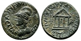 Lydia, Sardeis. Pseudo-autonomous issue, time of Vespasian, AD 69-79. AE (18mm, 4.31g), magistrates Marcellus, for the second time, and Titus Claudius...