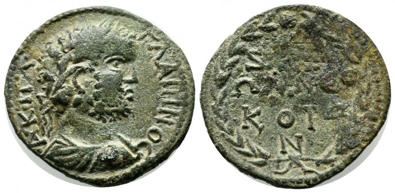Mysia, Cyzicus. Gallienus, AD 253-268. AE (26mm, 8.17g). A K Π Λ ΓAΛIHNOC. Laure...