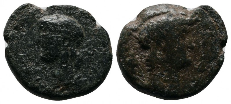 Mysia, Cyzicus. Nero. 54-68 AD. AE (16 mm - 3,59g). NEPΩN. Bare head of Nero rig...