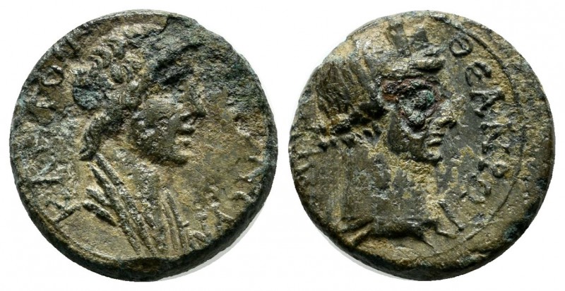 Mysia, Pergamum. Time of Claudius-Nero 41-68AD. AE (14mm, 3.17g). ΘЄON CYN-KΛHTO...