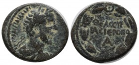 Syria, Cyrrhestica, Hierapolis. Marcus Aurelius (161-180). AE (21mm, 8.83g). AVT K M AVPH ANTωNINOC. Laureate head right. / ΘЄAC CVPI / AC IЄPOΠO / A....