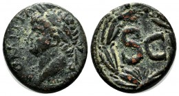 Syria, Seleucis and Pieria, Antioch on the Orontes. Nero, (AD 54-68). AE (20mm, 6.11g). struck AD. 65/6. IM NERO [CL]AVS [CAESAR] , laureate head of N...