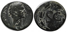 Syria, Seleucis and Pieria. Antioch. Nerva. AD 96-98. AE As (27mm, 12.64g). Laureate head right / Large S•C; I below; all within wreath. McAlee 421j....