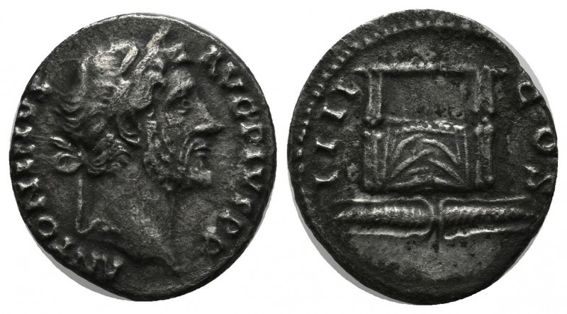 Antoninus Pius, AD 138-161. AR Denarius (17mm, 3.07g). Rome. ANTONINVS AVG PIVS ...