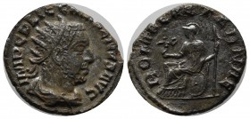 Gallienus (253-268). AR Antoninianus (20mm, 4.40g). Viminacium, 254/5. IMP C P LIC GALLIENVS AVG. Radiate and draped bust right. / ROMAE AETERNAE. Rom...