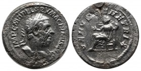Macrinus. AD 217-218. AR Denarius (20mm, 4.29g). IMP CM OPEL SEV MACRINVS AVG. Bust of Macrinus, laureate, long bearded, draped, right. / VENVS GENETR...