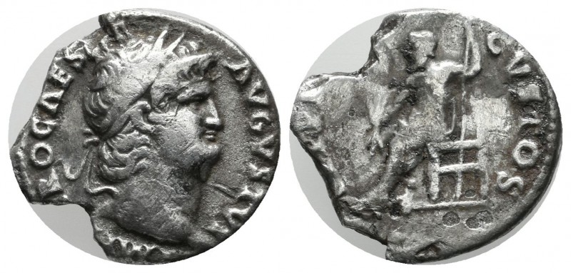 Nero. AD 54-68. AR Denarius (17mm, 2.51g). Rome. NERO CAESAR AVGVSTVS, laureate ...