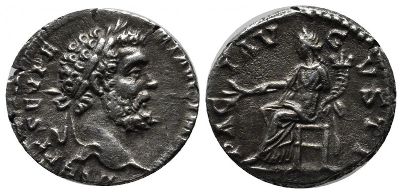 Septimius Severus (AD 193–211). AR Denarius (17mm, 3.26g). AD 194. Laureate head...