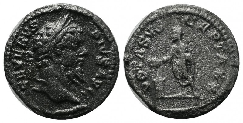 Septimius Severus, 193 - 211 AD. AR Denarius (18mm, 2.47g). Rome. SEVERVS PIVS A...