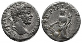 Septimius Severus. AD 193-211. AR Denarius (17mm, 2.87g). Rome mint. L SEPT SEV PERT AVG IMP VIII. Head of Septimius Severus, laureate, right / P M TR...