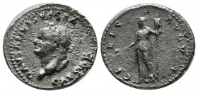 Vespasian. 69-79 AD. AR Denarius (18mm, 3.30g). Rome, circa 77-8 AD. Laureate bust left. / CERES AVGVST. Ceres standing left, holding corn-ears, poppy...