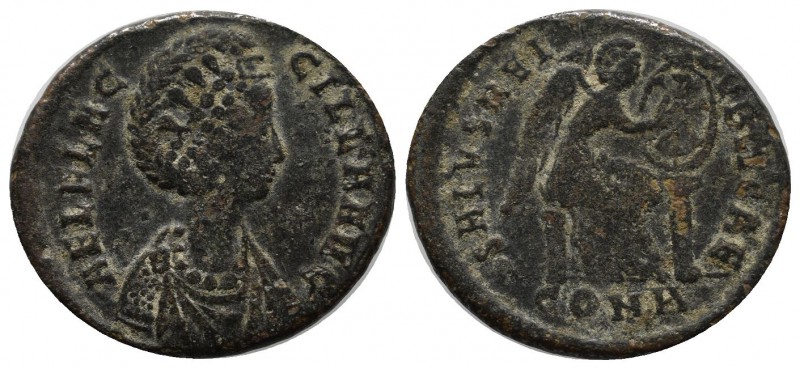 Aelia Flaccilla, Augusta, 379-386/8. AE Follis (21mm, 5.16g). Constantinople, 37...
