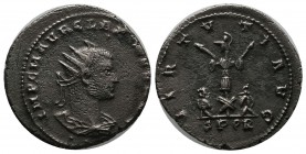 Claudius II Gothicus. AD 268-270. Antoninianus (21mm, 3.61g) Cyzicus mint, 2nd officina.IMP C M AVR CLAVDIVS AVG, Radiate, draped, and cuirassed bust ...