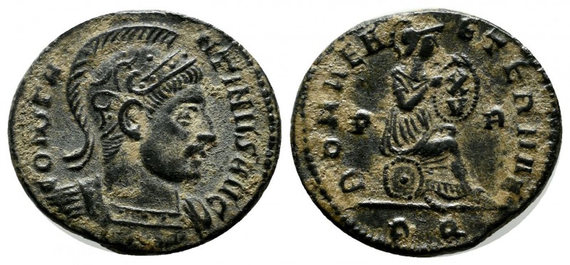 Constantine I. 307/10-337 AD. AE Follis (19mm, 2.81g). Rome, 318/319 AD. CONS-TA...