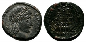Constantius II. 324-361 AD. Æ Follis (13mm-1,71g) Constantinople mint. Struck 347-348 D N CONSTAN-TIVS P F AVG. Laureate, draped and cuirassed bust ri...