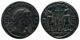 Constantius II. 324-361 AD. Æ Follis (14mm-1,32g) Constantinople mint. Struck 330-333 AD. FL IVL CONSTANTIVS NOB C. Laureate, draped and cuirassed bus...