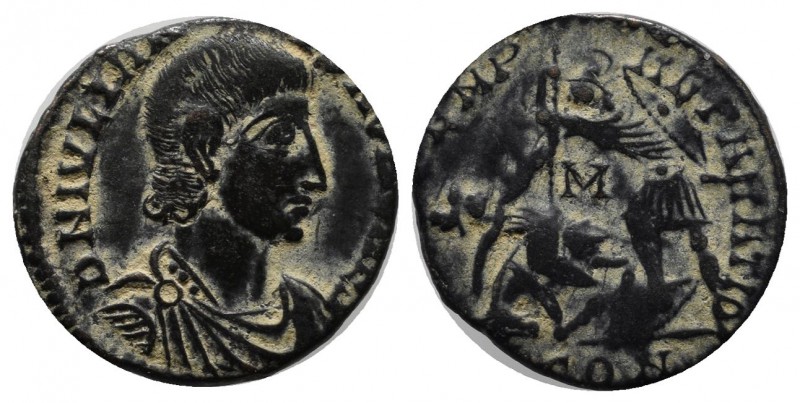 Julian II (Caesar, 355-360 AD.). AE (16mm, 2.12g).Arelate mint. D N IVLIANVS NOB...