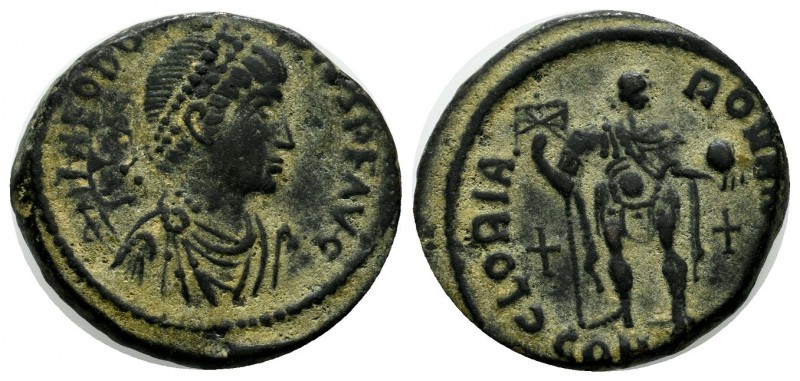 Theodosius I. AD.379-395. AE (20mm, 5.95g). Constantinople mint, AD.392-395. DN ...