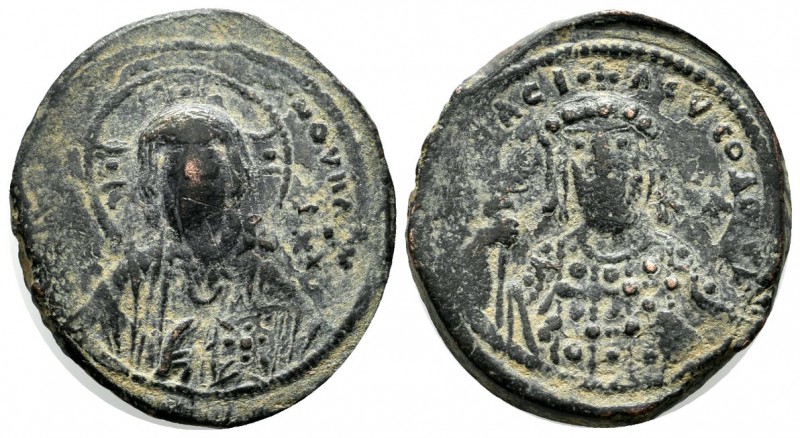 Constantine X, 1059-1067 AD. AE Follis (25mm, 9.15g). Constantinople Mint. +EMMA...