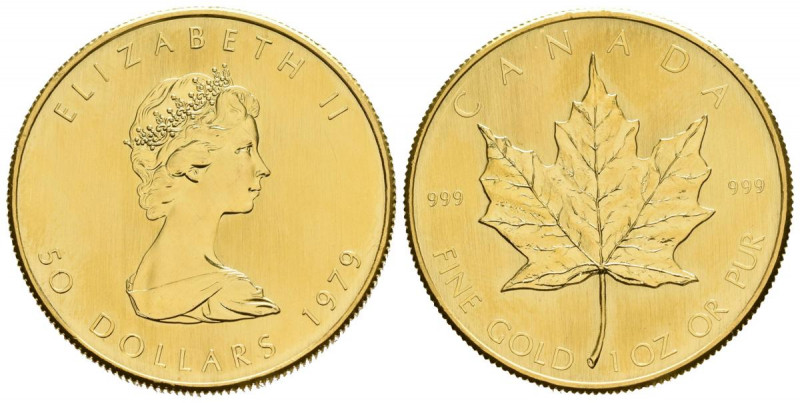 CANADA. 50 Dollars. (Au. 31,18g/30mm). 1979. (Km#125.1). PROOF.