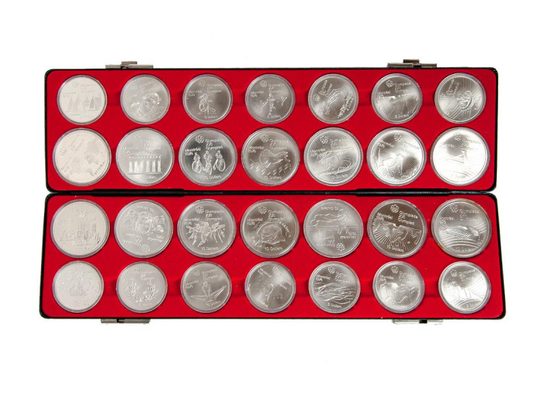 CANADA. Estuche oficial y completo compuesto por 28 monedas de plata conmemorati...