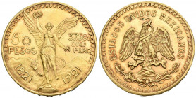 MEXICO. 50 Pesos. (Au. 41,67g/37mm). 1921. (Km#481). EBC+.